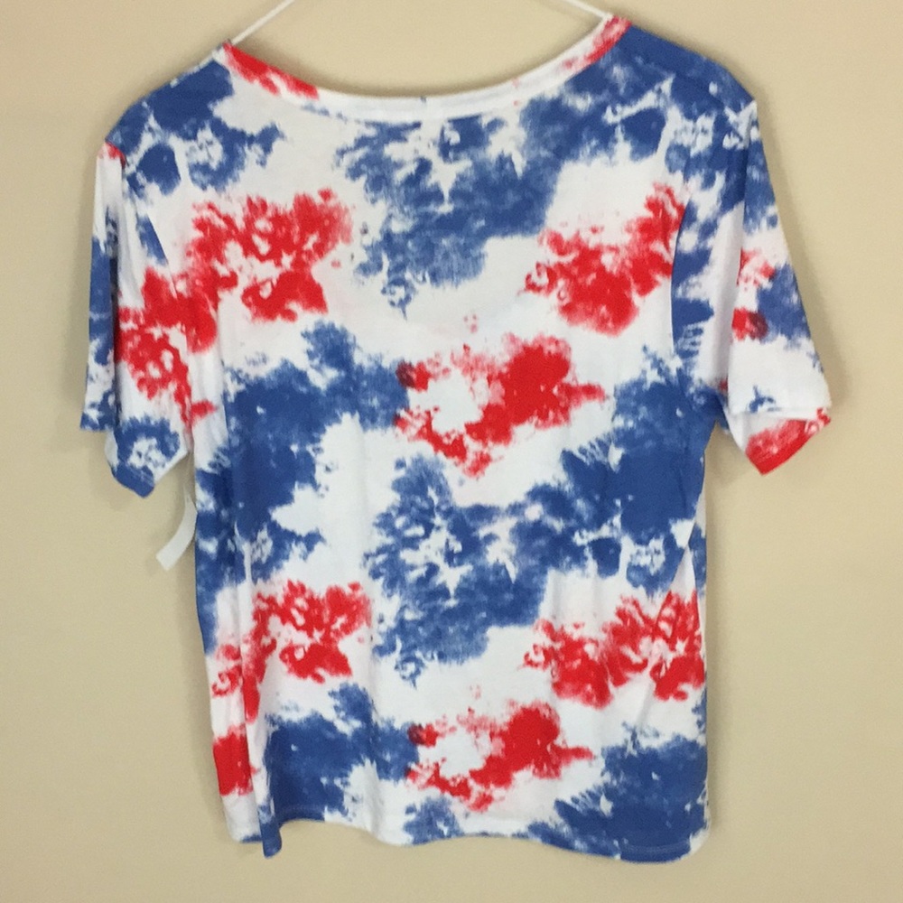 Peanuts Snoopy Tye Dyed 4th of July T-shirt Top NWOT Size Medium - Picture 5 of 8